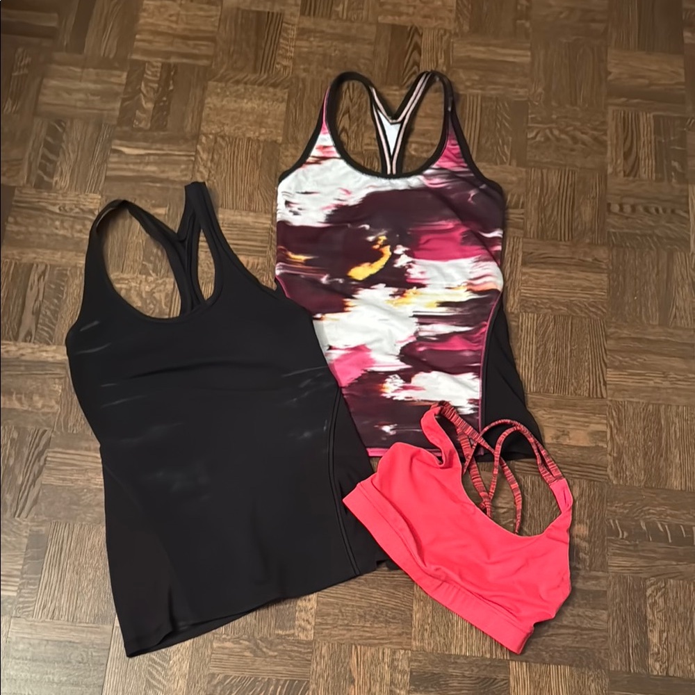 Lululemon lot. Mesh tanks and energy bra